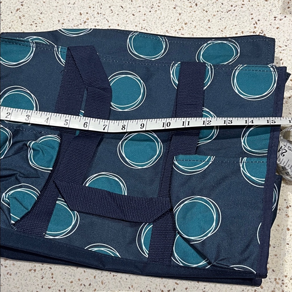 Thirty-One La-Di-Dot Zip-Top Organizing Utility tote - Picture 10 of 12